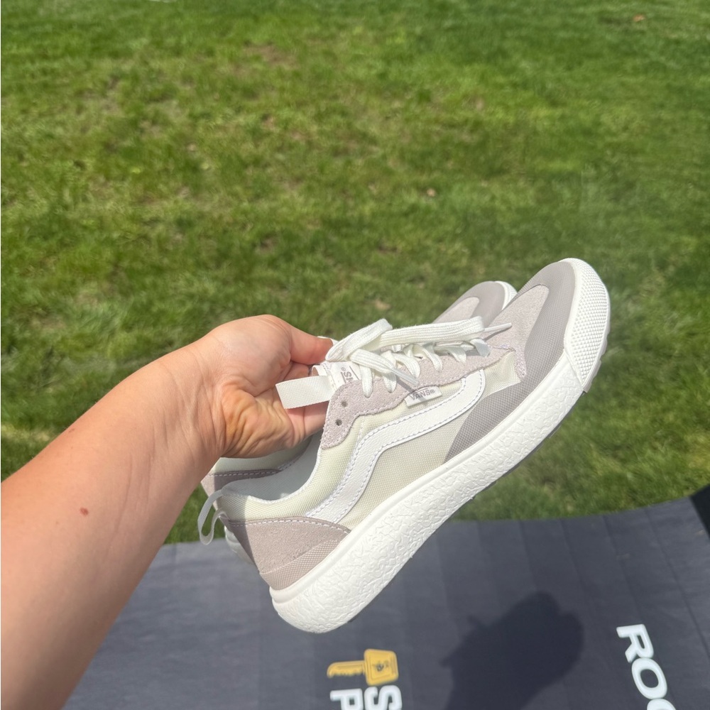 Vans Gray and White Sneakers Modern Design